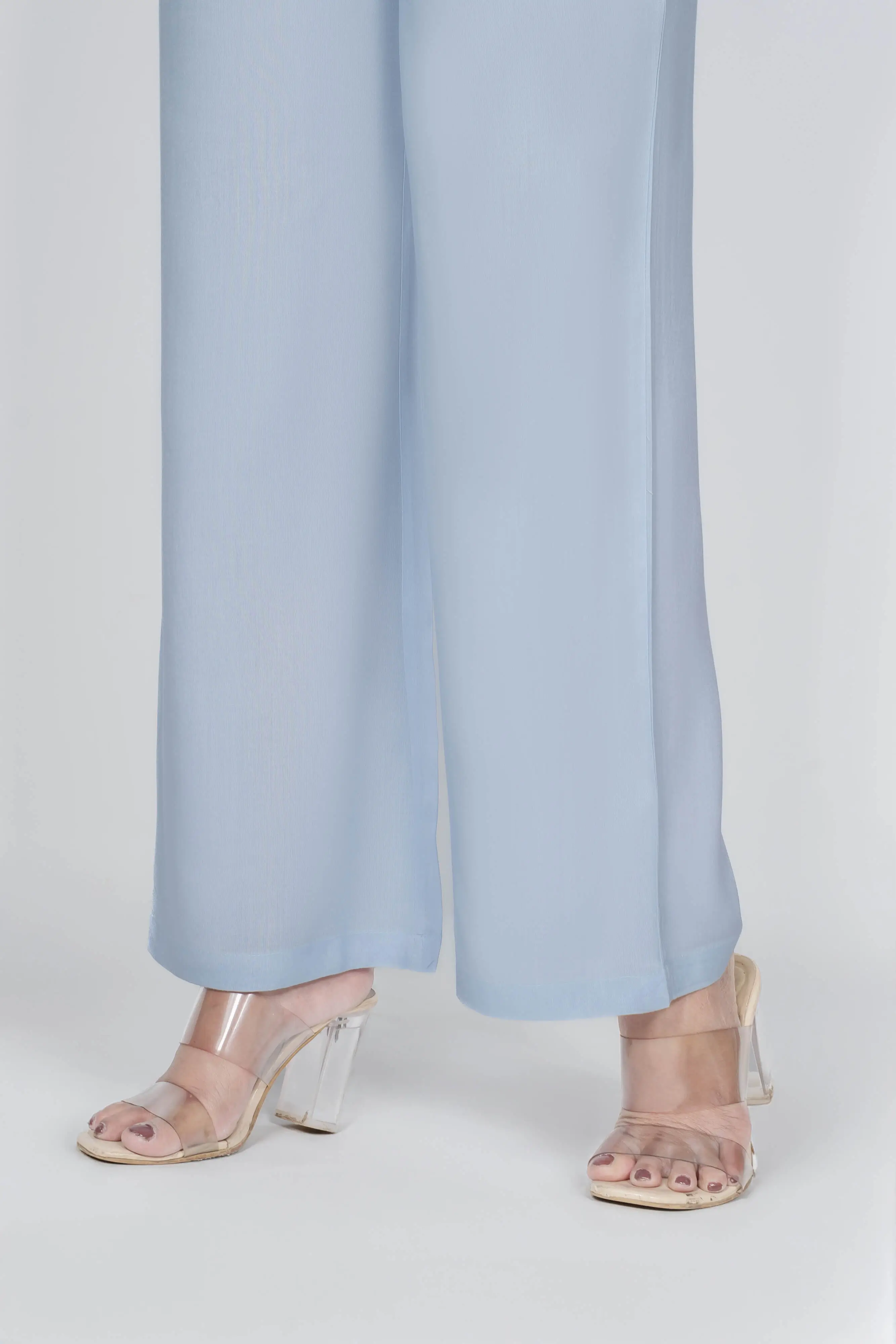 Powder Blue Solid Palazzo - Image 8