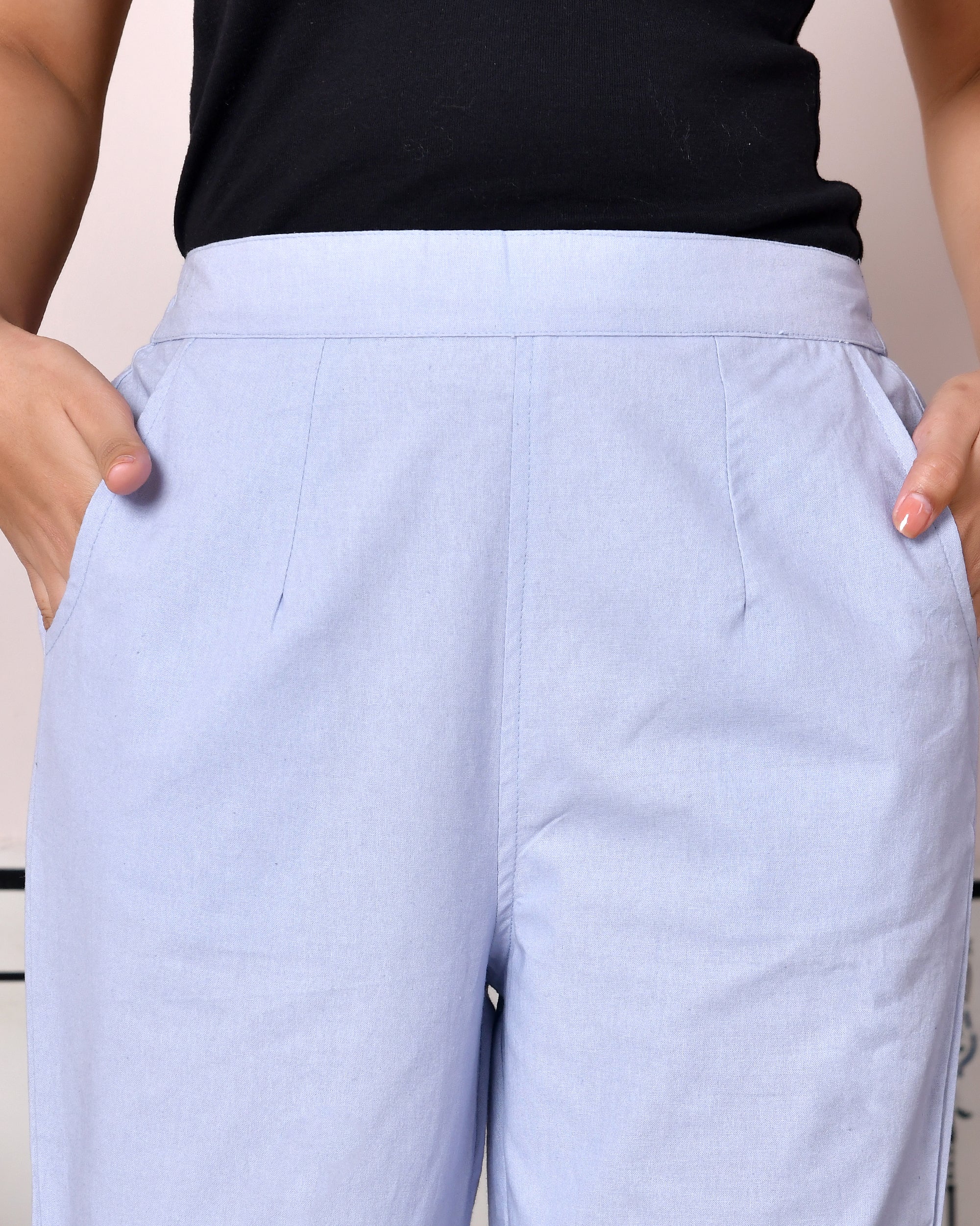 LAVENDER GRAY AIRY LINEN PANTS - Image 10