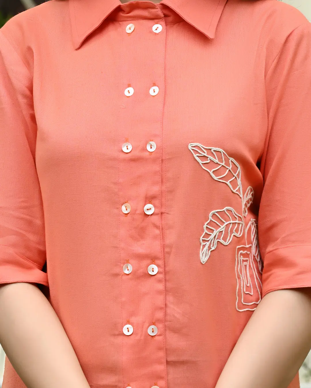 Georgia Peach Embroidered Shirt - Image 3