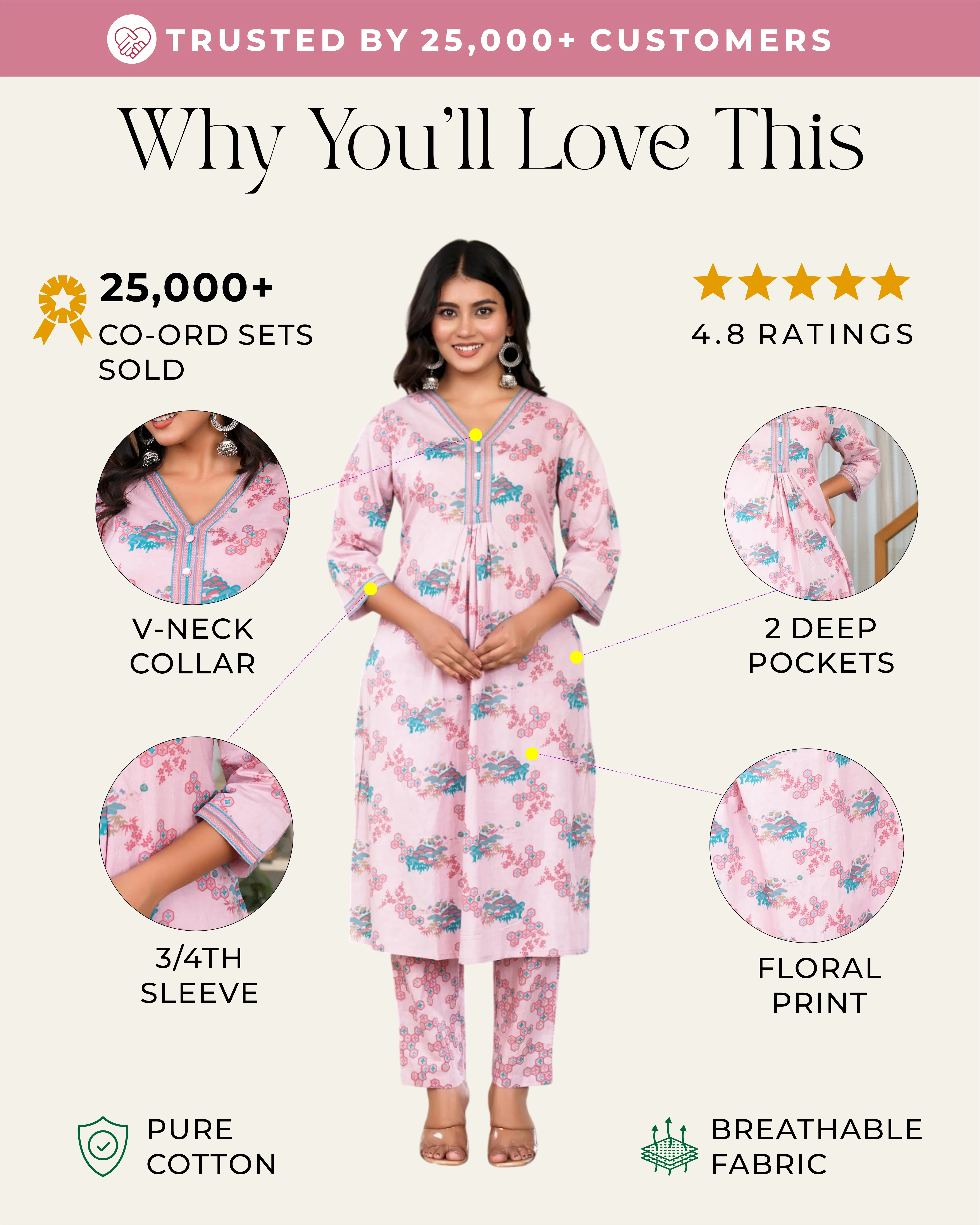 Pink Chemistry Printed Long Co-ords Sets - Image 2