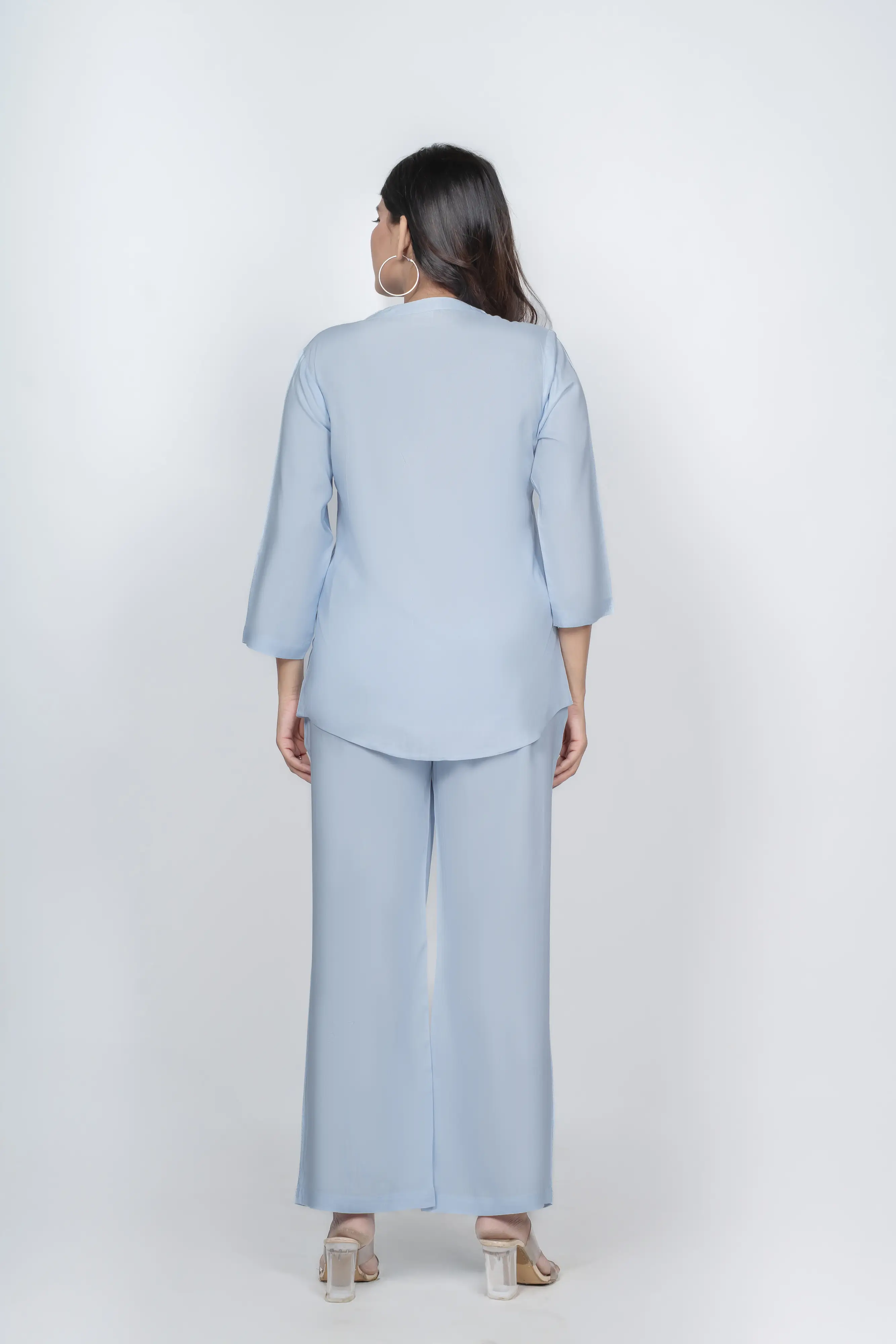 Powder blue Viscose co-ord set - Image 4