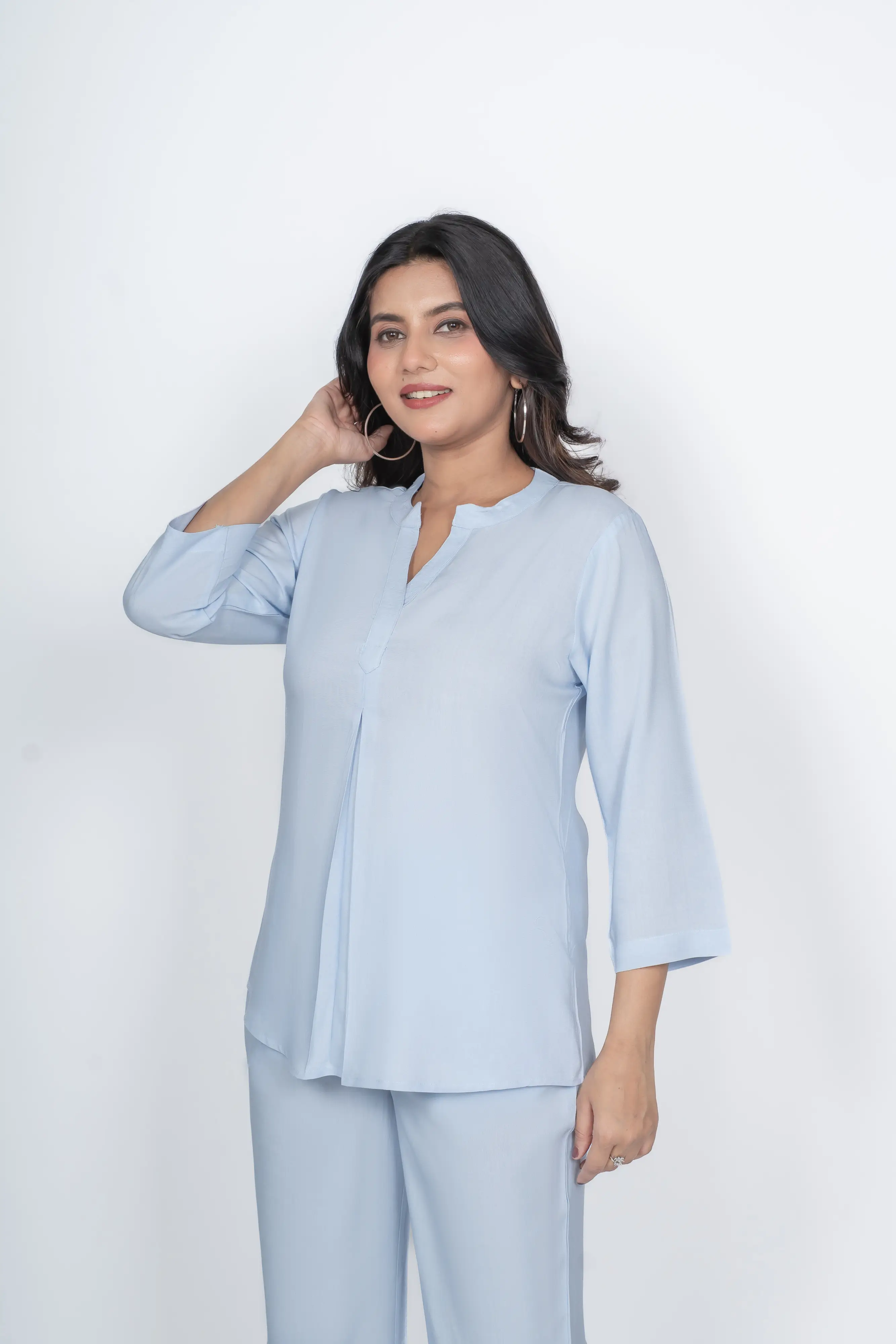 Powder blue Viscose co-ord set - Image 8