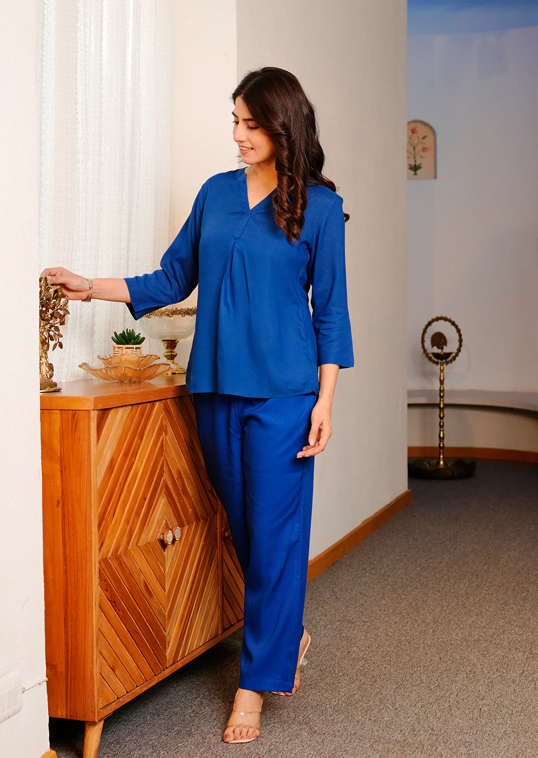 Royal Blue  Viscose co-ord set - Image 6